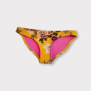 Triangl Swimsuit Bottom bikini neoprene Floral Yellow Purple XXS